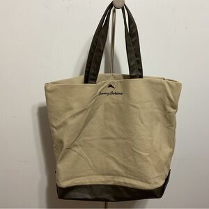 Tommy Bahama Brown Cotton Tote OS